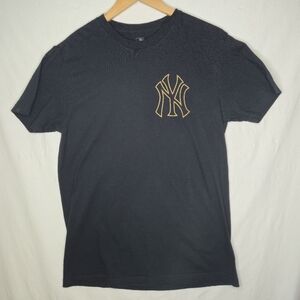 MLB NY New York Yankees Black And Gold Men's Short Sleeve Tee Shirt Size M